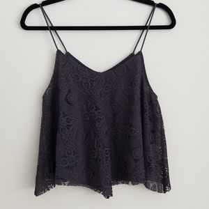 American Eagle lace cropped tank top